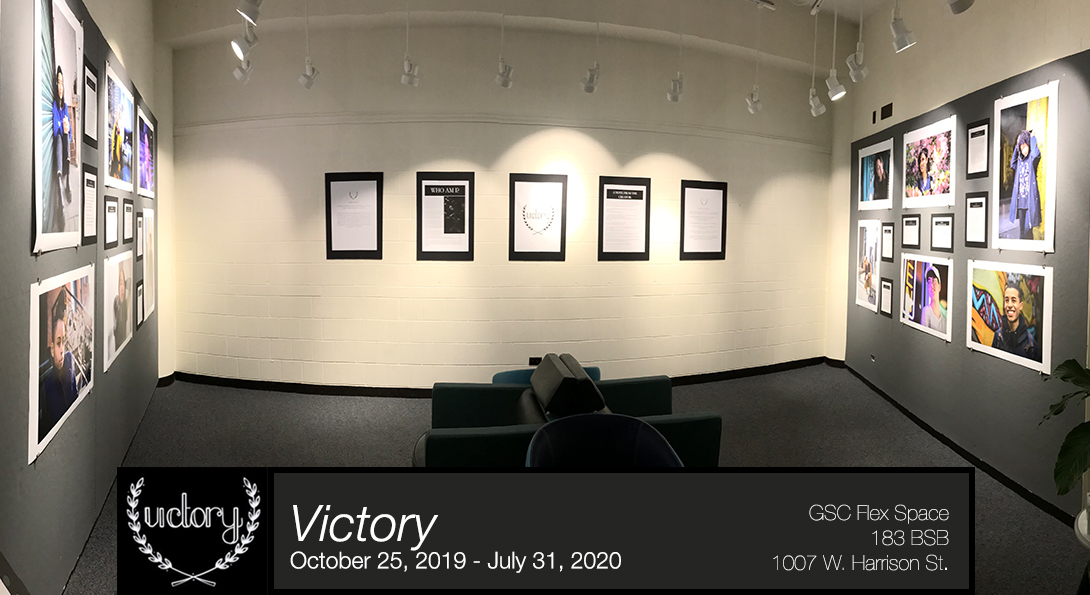 12 pictures of the Victory exhibit in the GSC Flex Space gallery