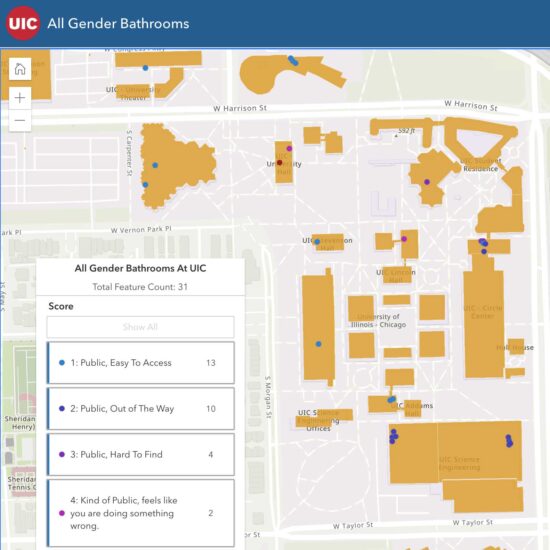 All-Gender Restroom Map of UIC